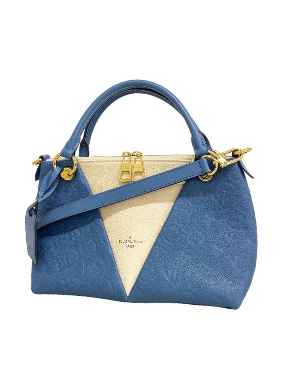Louis Vuitton Handbag Monogram Empreinte Tote BB Blue Jean 2-Way